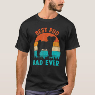 Camiseta Melhor Pai Pug de Todos os Tempos Cão Animal Pa