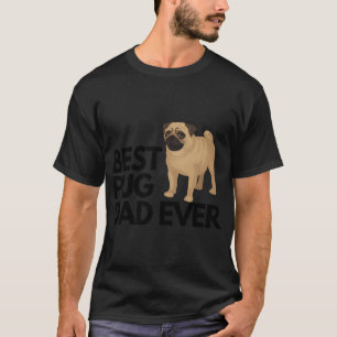 Camiseta Melhor pai pug de todos os tempos citação Engraçad