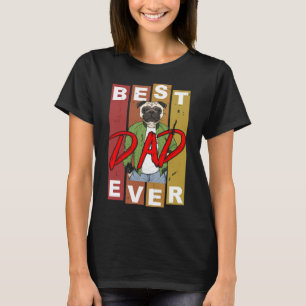 Camiseta Melhor Pai Pug de Todos os Tempos Clássico 612