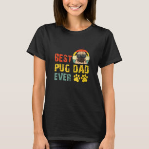 Camiseta Melhor Pai Pug de Todos os Tempos Dono de Cachorro
