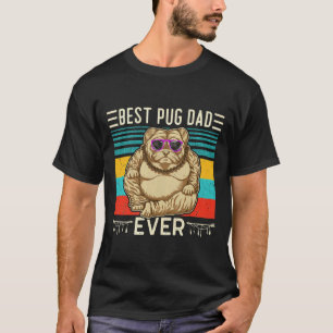 Camiseta Melhor Pai Pug de Todos os Tempos Essencial 169