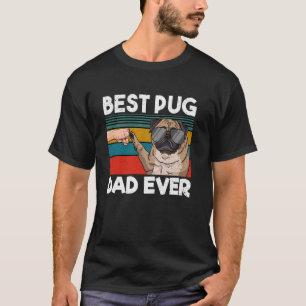 Camiseta Melhor Pai Pug de Todos os Tempos Pai de Cachorro