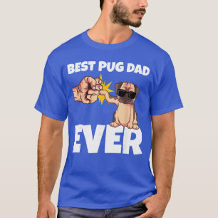 Camiseta Melhor Pai Pug de Todos os Tempos Presente Diverti