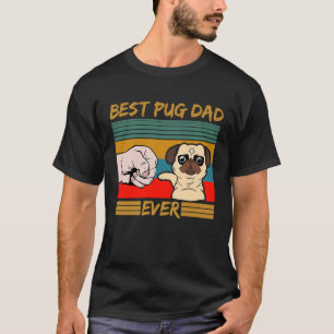 Camiseta Melhor Pai Pug de Todos os Tempos Pug Dia dos Pais
