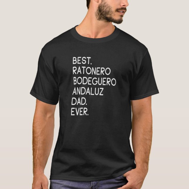 Camiseta Melhor Pai Ratonero Bodeguero Andaluz (Frente)