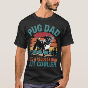 Camiseta Melhor Pai Resfriador Pug de Sempre Amantes de Cãe