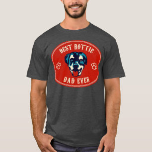 Camiseta Melhor Pai Rottie Alguma Vez Rottweiler Cão Amor