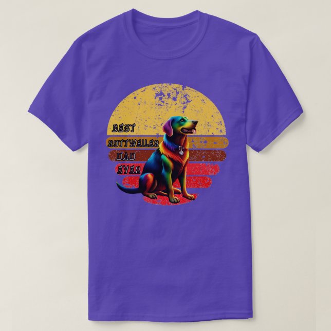 Camiseta melhor pai rottweiler de sempre (Frente do Design)
