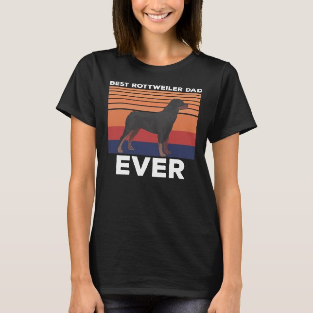 Camiseta Melhor Pai Rottweiler Ideia Para Pai Rottweiler (Frente)