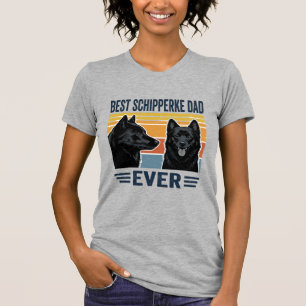 Camiseta Melhor Pai Schipperke de Todos os Tempos Design Ve