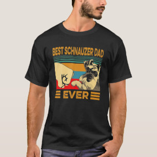 Camiseta Melhor Pai Schnauzer Alguma Vez Retro Vintage Dog