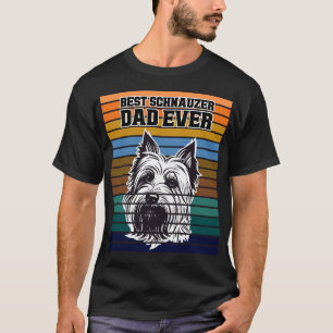 Camiseta Melhor Pai Schnauzer de Todos os Tempos Retro Vint