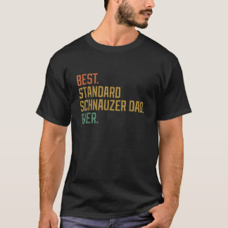 Camiseta Melhor Pai Schnauzer Padrão Nunca Criou Cachorro P