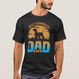 Camiseta Melhor Pai Schnauzer Pai De Cachorro Retroativo Ev