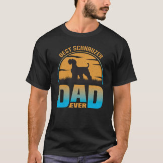 Camiseta Melhor Pai Schnauzer Pai De Cachorro Retroativo Ev