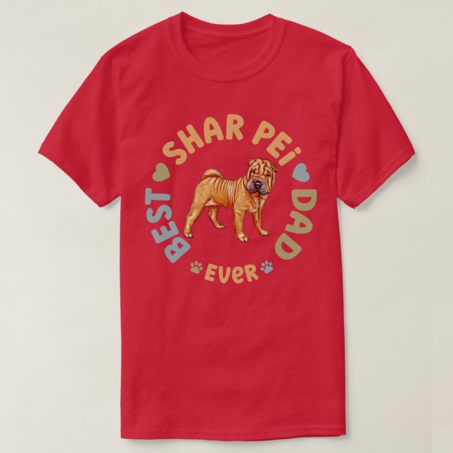 Camiseta Melhor Pai Shar Pei Nunca (Frente do Design)