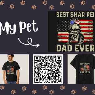 Camiseta Melhor Pai Shar Pei Nunca