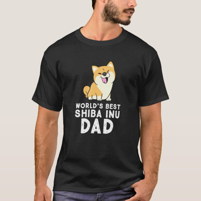 Camiseta Melhor Pai Shiba Inu Pai Shiba (Frente)