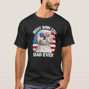 Camiseta Melhor Pai Shih Tzu Em 4 De Julho Shih Tzu Dog Fo