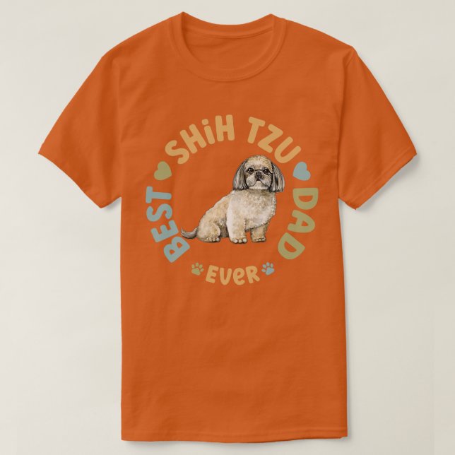 Camiseta Melhor Pai Shih Tzu Nunca (Frente do Design)