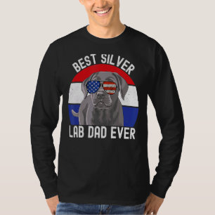 Camiseta Melhor Pai Silver Lab Nunca Vintage América Patrió