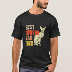 Camiseta Melhor Pai Sphynx de Todos os Tempos Dono de Gatin