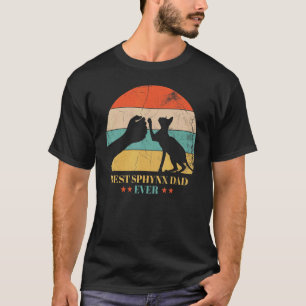 Camiseta Melhor Pai Sphynx de Todos os Tempos Para Gato Sph