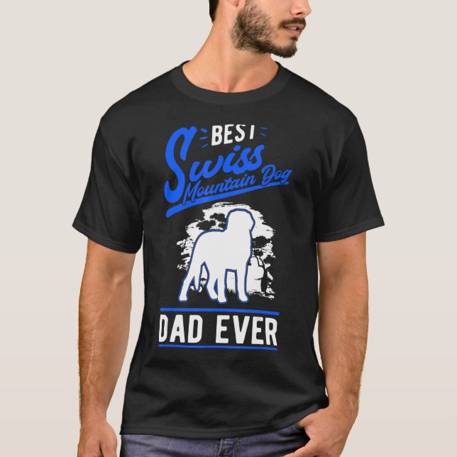 Camiseta Melhor Pai Suíço De Cães De Montanha (Frente)