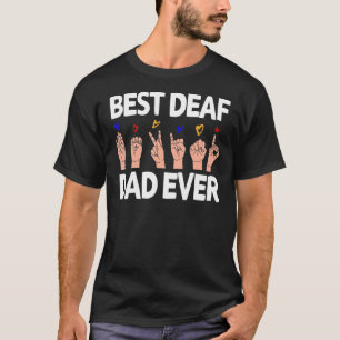 Camiseta Melhor Pai surdo do mundo em linguagem de sinais A
