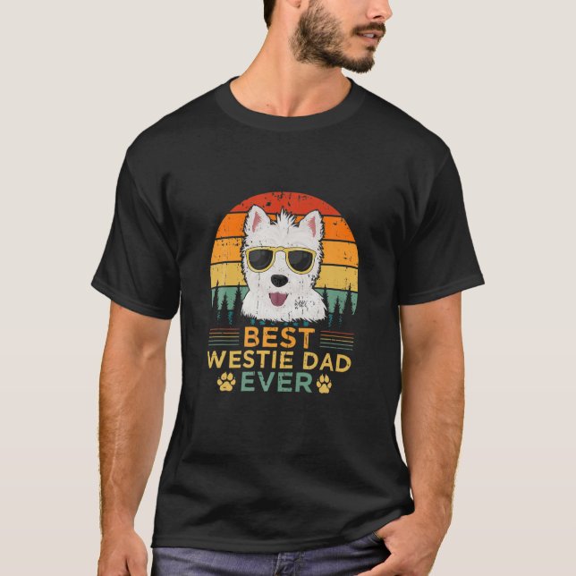 Camiseta Melhor Pai Westis Dia de os pais De Estilo Retroat (Frente)
