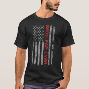 Camiseta Melhor Pap Alguma Vez Vintage Bandeira Americana P