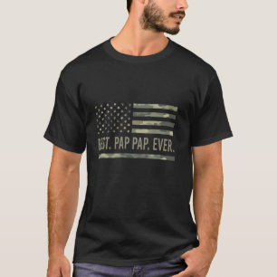 Camiseta Melhor Pap De Camuflagem Pelos Pais Da América Ban