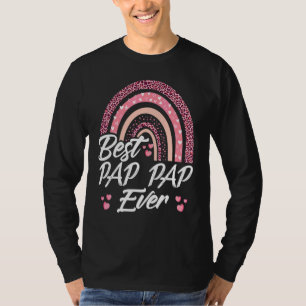 Camiseta Melhor Pap Engraçado Dia de os pais Arco-Íris Para