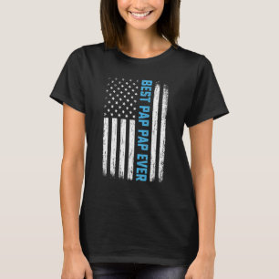 Camiseta Melhor Pap Pap de Todos os Tempos Bandeira dos EUA