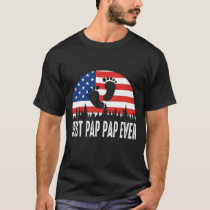 Camiseta Melhor Pap Pap Sobre Sinalizador Dos Estados Unido