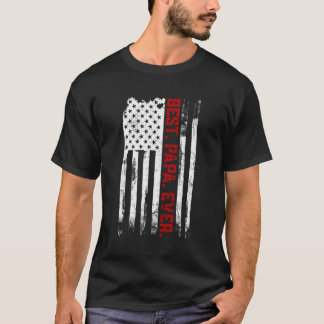 Camiseta Melhor Papa Alguma Vez Americano Bandeira Dos Eua 