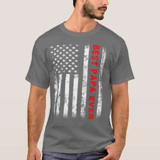 Camiseta Melhor Papá De Bandeiras Americanas Para Vovô Gord