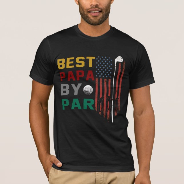 Camiseta melhor papa de par golf T-Shirt (Frente)