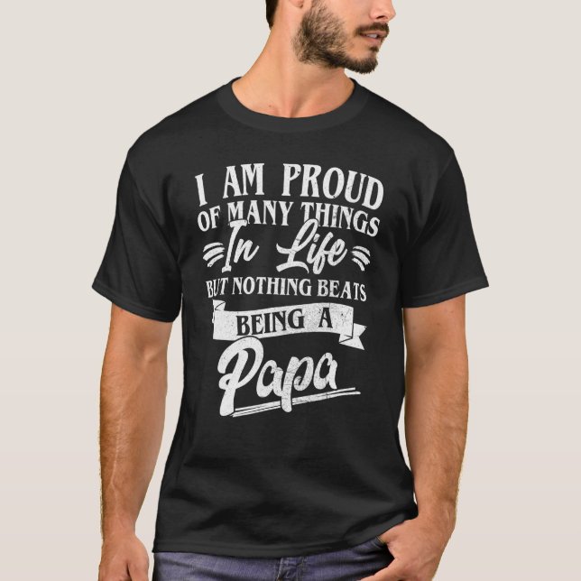 Camiseta Melhor Papá De Sempre Estou Orgulhoso De Muitas Co (Frente)
