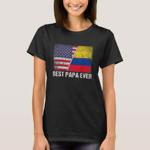 Camiseta Melhor Papa Dia de os pais Colômbia Bandeira Ameri