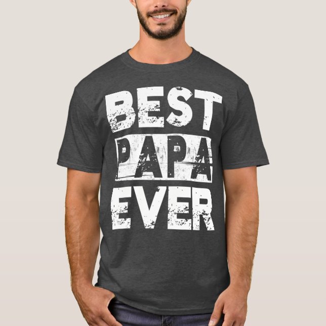 Camiseta Melhor Papá para o PAPA do Dia de os pais Superior (Frente)