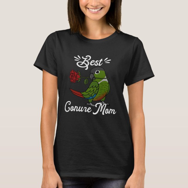 Camiseta Melhor Papagaio Mãe I Green Cheek Conure (Frente)