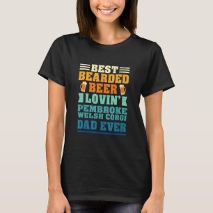 Camiseta Melhor Papai Amante de Cerveja e Corgi Engraçado c
