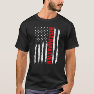 Camiseta Melhor Papai de Todos os Tempos Bandeira Americana