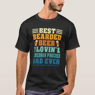 Camiseta Melhor Papai Doberman Pinscher Barbudo Amante de C