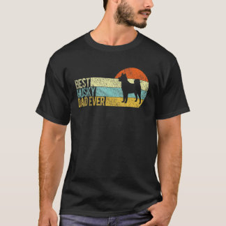 Camiseta Melhor Papai Husky de Todos os Tempos Husky Pai Si