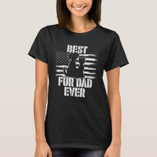 Camiseta Melhor Papai Peludo de Todos Papai Bandeira dos EU