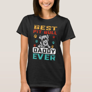 Camiseta Melhor Papai Pit Bull Engraçado de Todos Para Pai