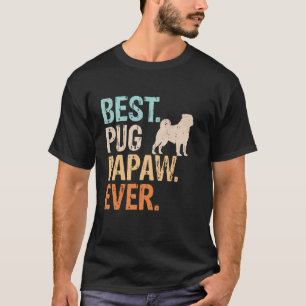Camiseta Melhor Papai Pug de Todos os Tempos Amante de Cach