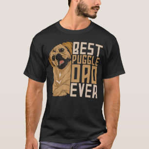 Camiseta Melhor Papai Puggle de Todos os Tempos Adorável Do